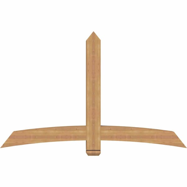 Ekena Millwork Bellingham Timber Gable Bracket, Western Red Cedar, 72"W x 45"H x 5 1/2"D x 5 1/2"F, 15/12 Pitch GBW072X45X0606BEL00SWR - main